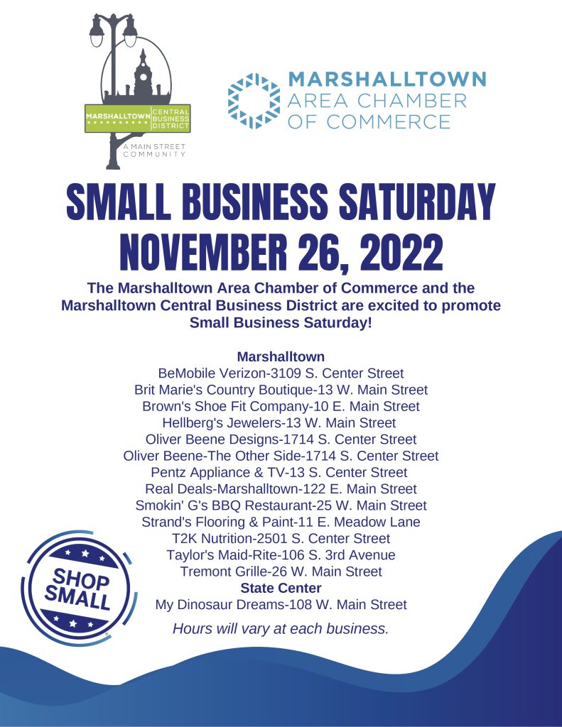 Small Business Saturday, Marshalltown Iowa